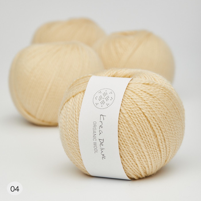 Krea Deluxe - Organic Wool 1 - No 04 - lys gul (hellgelb) - Ökologische Wolle - Økologisk uldgarn
