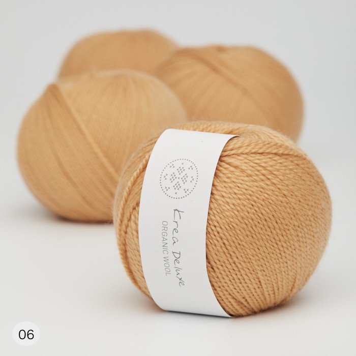 Krea Deluxe - Organic Wool 1 - No 06 - mørk gul (dunkelgelb) - Ökologische Wolle - Økologisk uldgarn